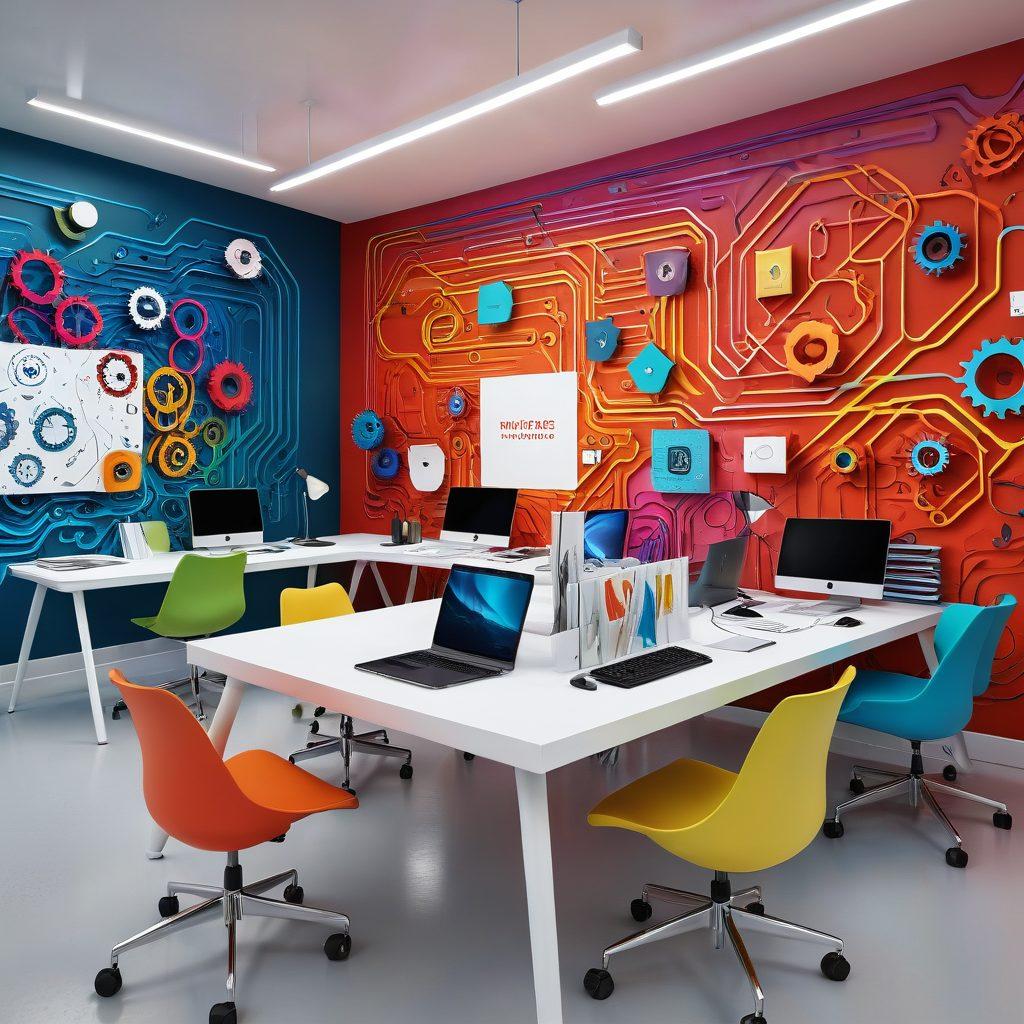 An imaginative depiction of a digital workspace showcasing a seamless transition from JPG to PDF, featuring a vibrant flow of images transforming into documents. Illustrate various tools like scissors, gears, and arrows symbolizing conversion techniques alongside colorful JPG images merging effortlessly into organized, sleek PDF sheets. The backdrop should be tech-inspired, with glowing lines and abstract shapes representing innovation. super-realistic. vibrant colors. 3D.